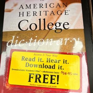 The American Heritage College Dictionary, Fourth Edition - with Pass Key - NEW